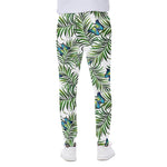 Tropical Butterfly Pattern Print Scuba Joggers