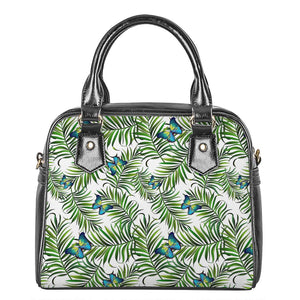 Tropical Butterfly Pattern Print Shoulder Handbag