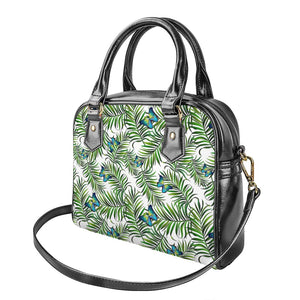 Tropical Butterfly Pattern Print Shoulder Handbag