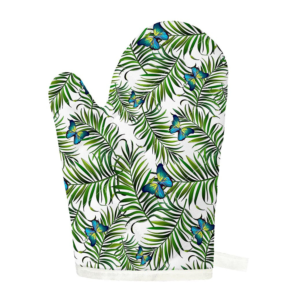 Tropical Butterfly Pattern Print Single Oven Mitt