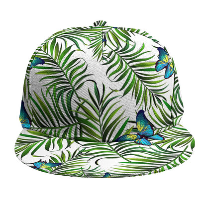 Tropical Butterfly Pattern Print Snapback Cap