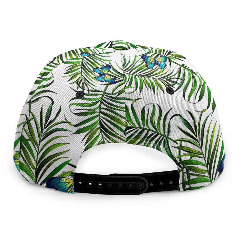 Tropical Butterfly Pattern Print Snapback Cap