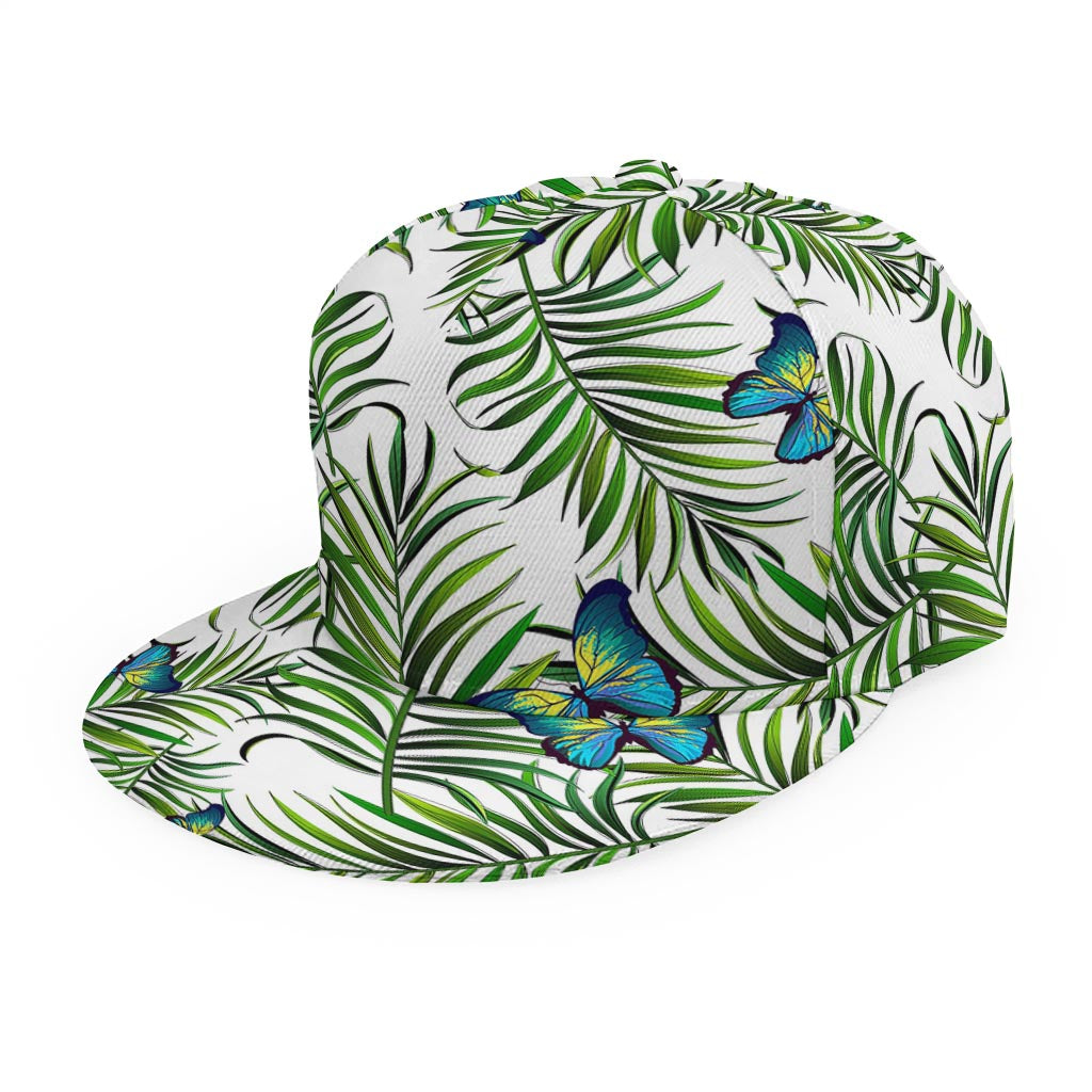 Tropical Butterfly Pattern Print Snapback Cap
