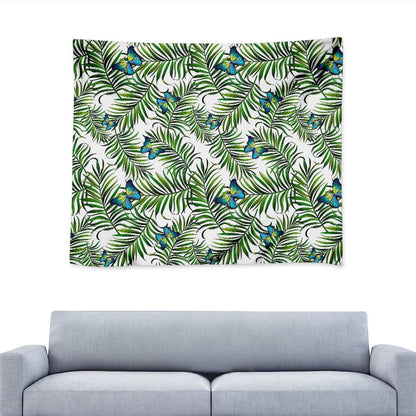 Tropical Butterfly Pattern Print Tapestry