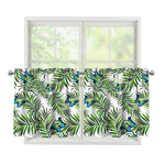 Tropical Butterfly Pattern Print Tier Curtains