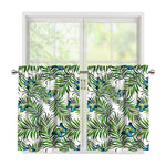 Tropical Butterfly Pattern Print Tier Curtains
