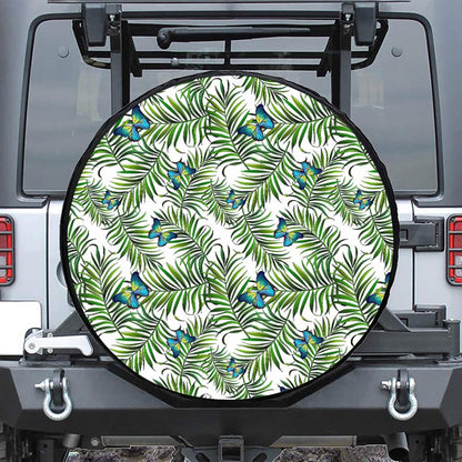 Tropical Butterfly Pattern Print Tire Cover