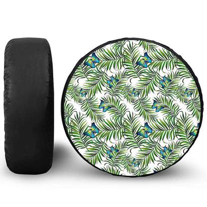 Tropical Butterfly Pattern Print Tire Cover