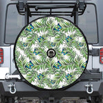 Tropical Butterfly Pattern Print Tire Cover With Camera Hole