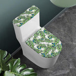 Tropical Butterfly Pattern Print Toilet Lid And Tank Cover Set