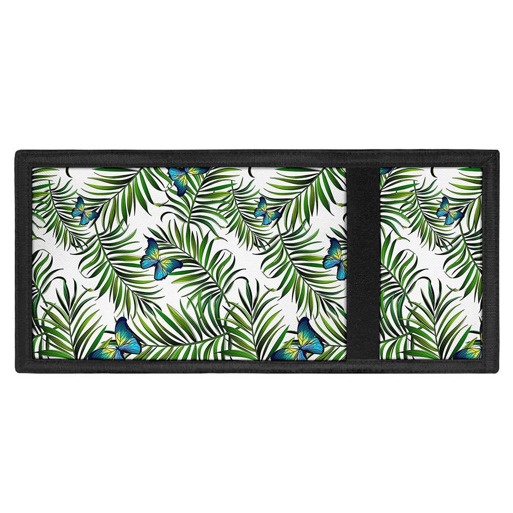 Tropical Butterfly Pattern Print Trifold Wallet