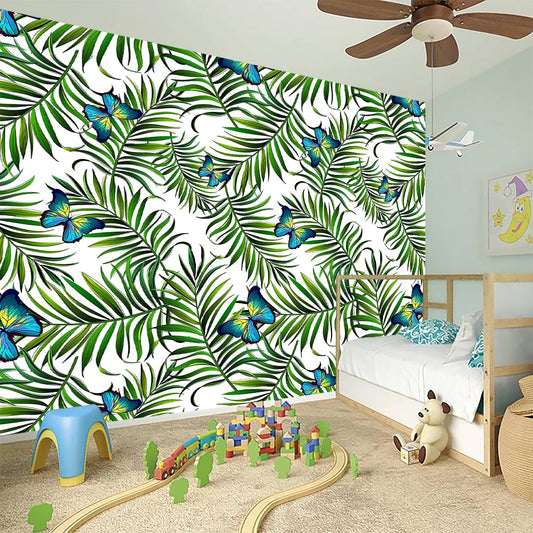 Tropical Butterfly Pattern Print Wall Sticker