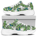 Tropical Butterfly Pattern Print White Chunky Shoes