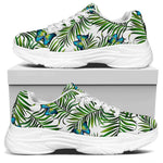 Tropical Butterfly Pattern Print White Chunky Shoes