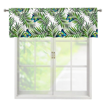 Tropical Butterfly Pattern Print Window Valance