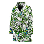 Tropical Butterfly Pattern Print Women's Bathrobe