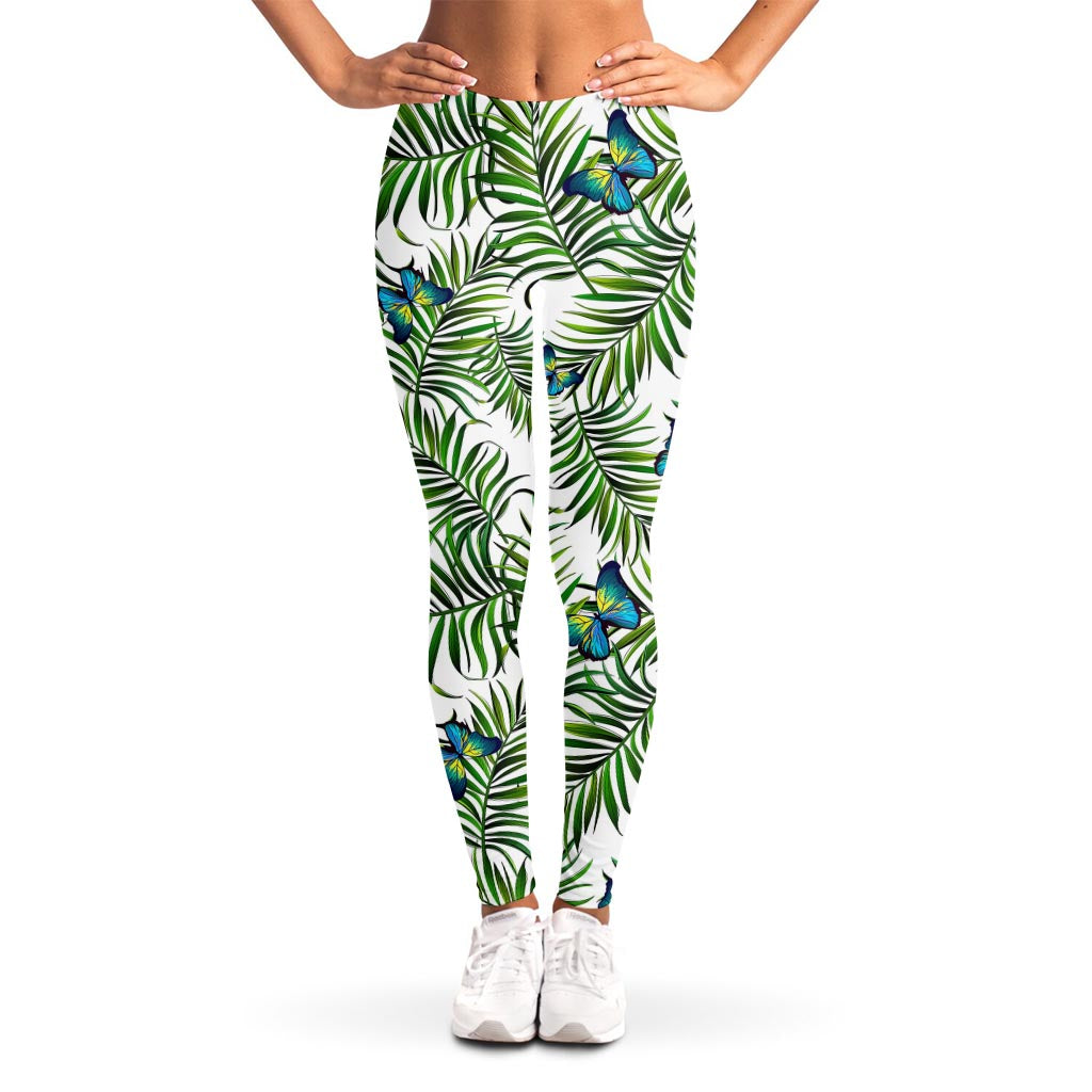 Tropical Butterfly Pattern Print Women's Leggings