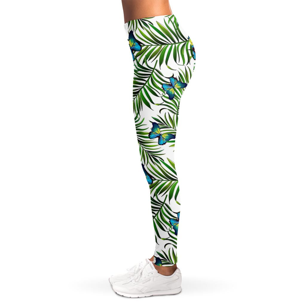 Tropical Butterfly Pattern Print Women's Leggings