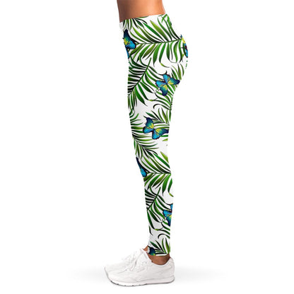 Tropical Butterfly Pattern Print Women's Leggings