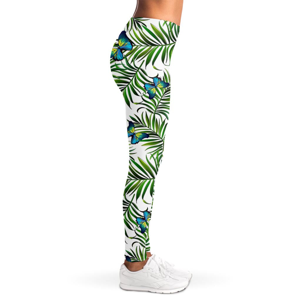 Tropical Butterfly Pattern Print Women's Leggings