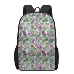 Tropical Cattleya Pattern Print 17 Inch Backpack