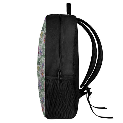 Tropical Cattleya Pattern Print 17 Inch Backpack