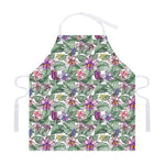 Tropical Cattleya Pattern Print Adjustable Apron