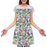 Tropical Cattleya Pattern Print Adjustable Apron