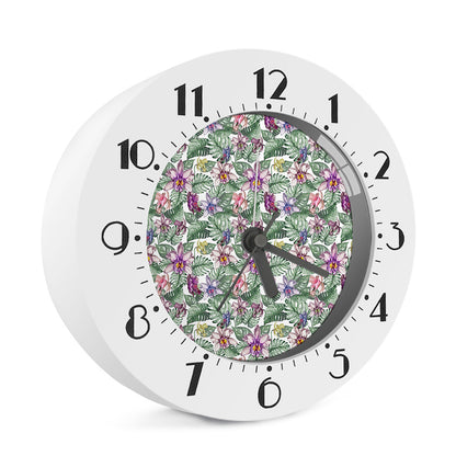 Tropical Cattleya Pattern Print Alarm Clock