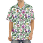 Tropical Cattleya Pattern Print Aloha Shirt