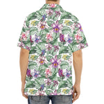 Tropical Cattleya Pattern Print Aloha Shirt