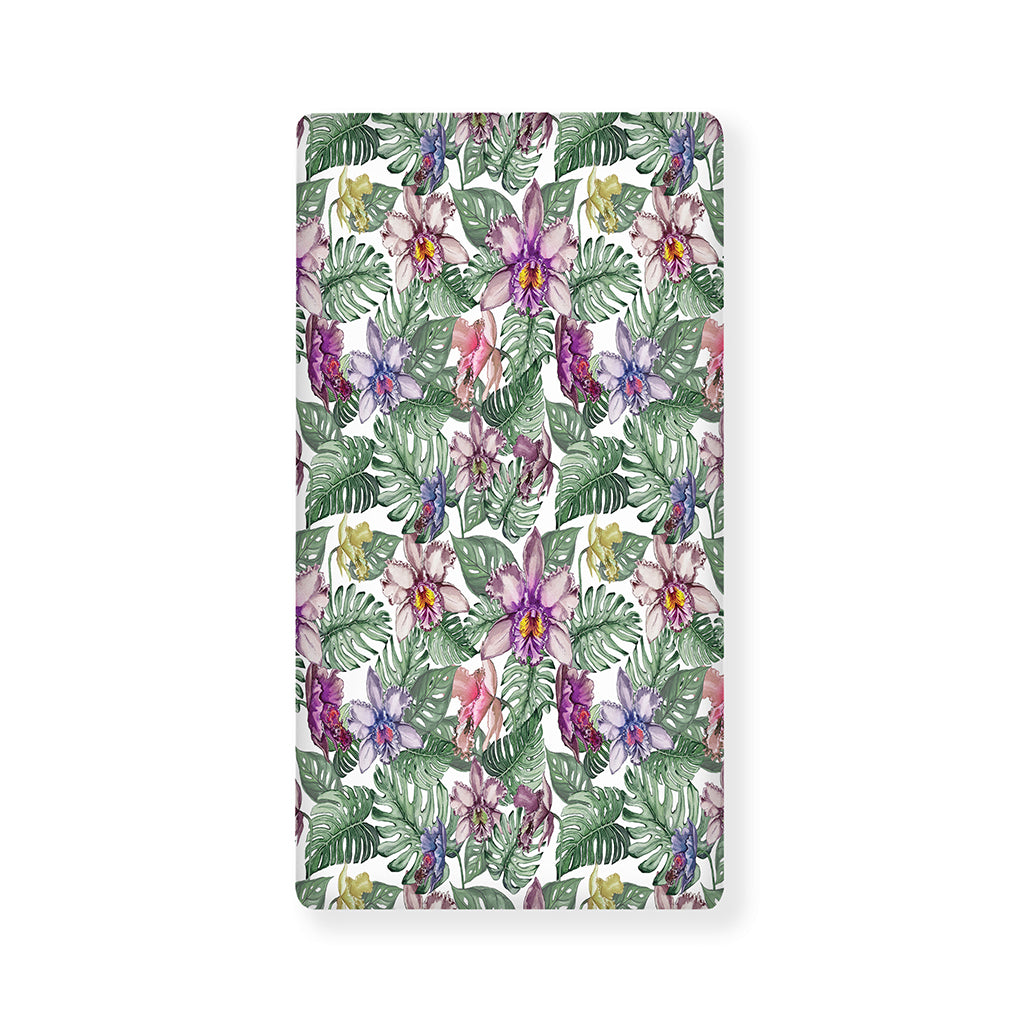 Tropical Cattleya Pattern Print Baby Crib Sheet