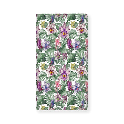 Tropical Cattleya Pattern Print Baby Crib Sheet