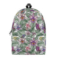 Tropical Cattleya Pattern Print School Backpack