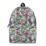 Tropical Cattleya Pattern Print Backpack