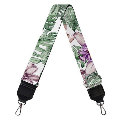 Tropical Cattleya Pattern Print Bag Strap