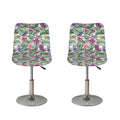 Tropical Cattleya Pattern Print Bar Stool Covers
