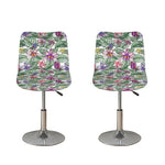 Tropical Cattleya Pattern Print Bar Stool Covers