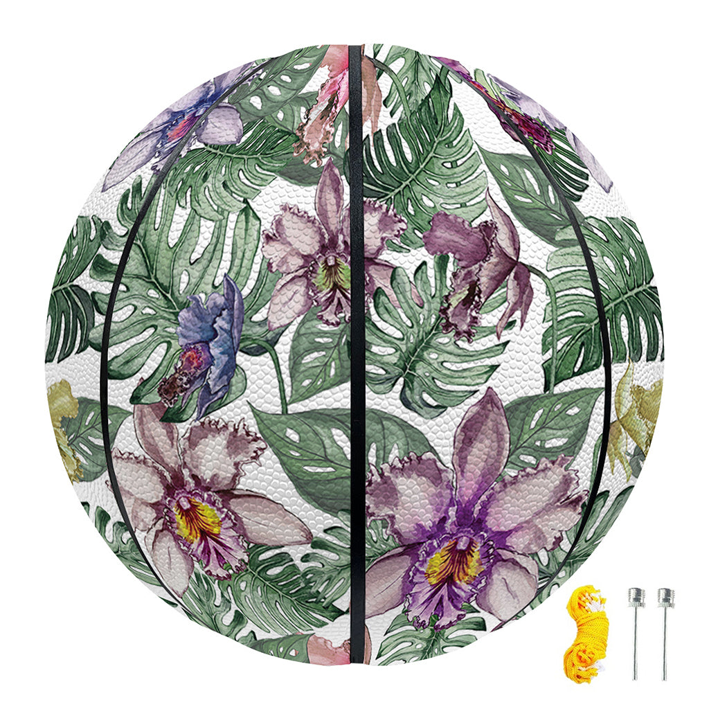 Tropical Cattleya Pattern Print Basketball