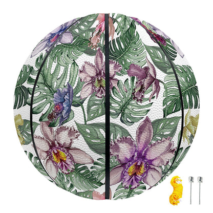 Tropical Cattleya Pattern Print Basketball
