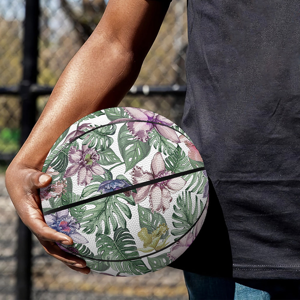 Tropical Cattleya Pattern Print Basketball
