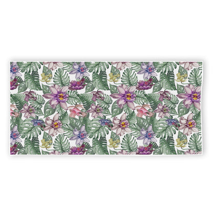 Tropical Cattleya Pattern Print Beach Towel