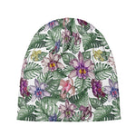 Tropical Cattleya Pattern Print Beanie