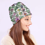 Tropical Cattleya Pattern Print Beanie