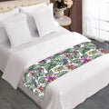Tropical Cattleya Pattern Print Bed Runner