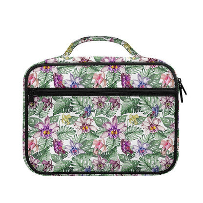 Tropical Cattleya Pattern Print Briefcase Bible Bag
