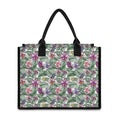 Tropical Cattleya Pattern Print Canvas Tote Bag
