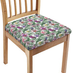 Tropical Cattleya Pattern Print Chair Cushion Cover