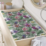 Tropical Cattleya Pattern Print Changing Pad Cover