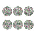Tropical Cattleya Pattern Print Coaster Set